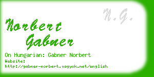 norbert gabner business card